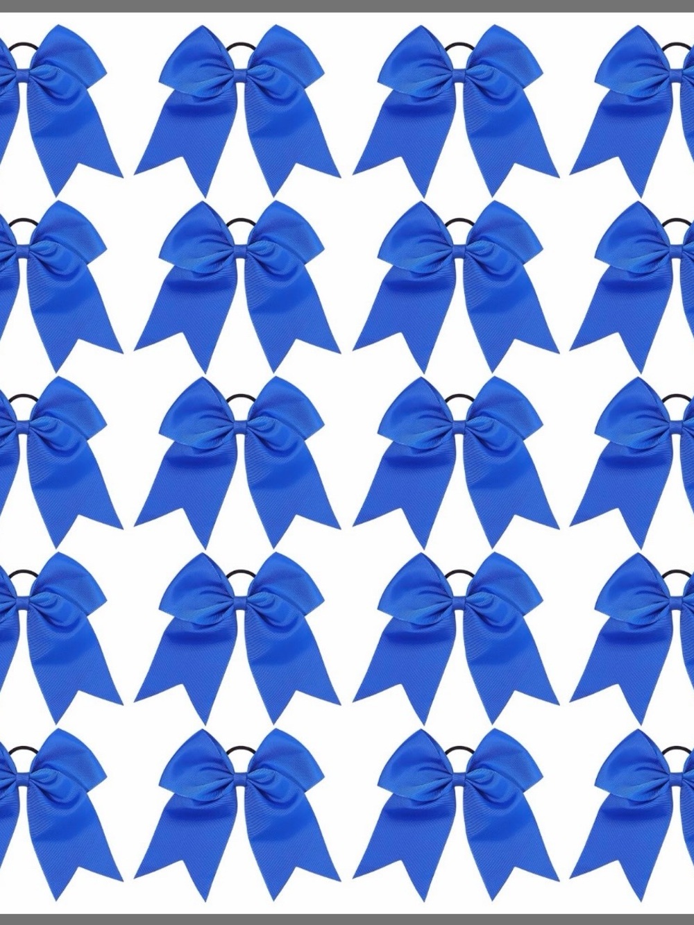 Blue Hair Bow Ponytail Holder